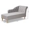 Baxton Studio Emeline Grey Upholstered Oak Finished Chaise Lounge 157-9700 - alternate 2